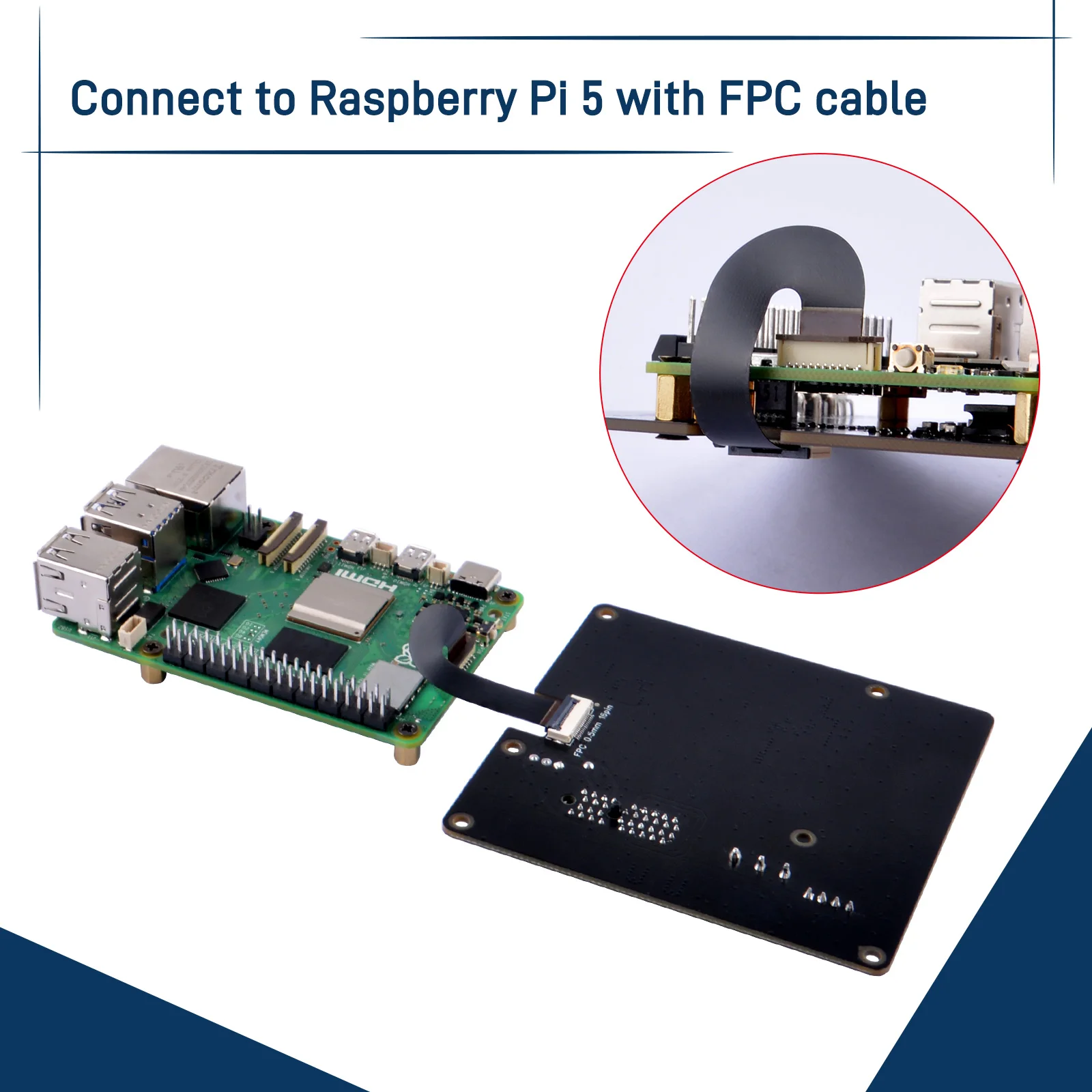 52Pi Raspberry Pi 5 P02 PCIe x1 Slot Extension Board WIth  FFC Cable For Raspberry Pi 5