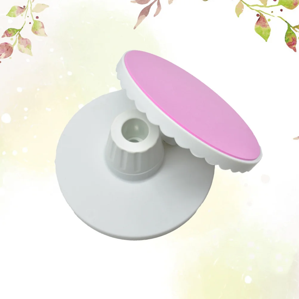 1Pcs Plastic Revolving Cake Stand Rotating Turntable Inclinable Platform for Decorating Home Bakery Plastic Cake Stand