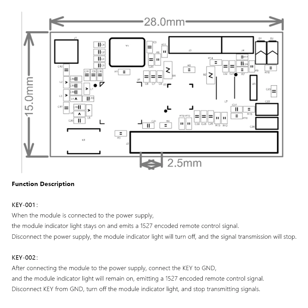 433Mhz RF Wireless Transmitter Modul Mini DC 12V 3V 5V 9V Learning Code 433.92 MHz 1 CH output For Remote Controls 1527 Encoding