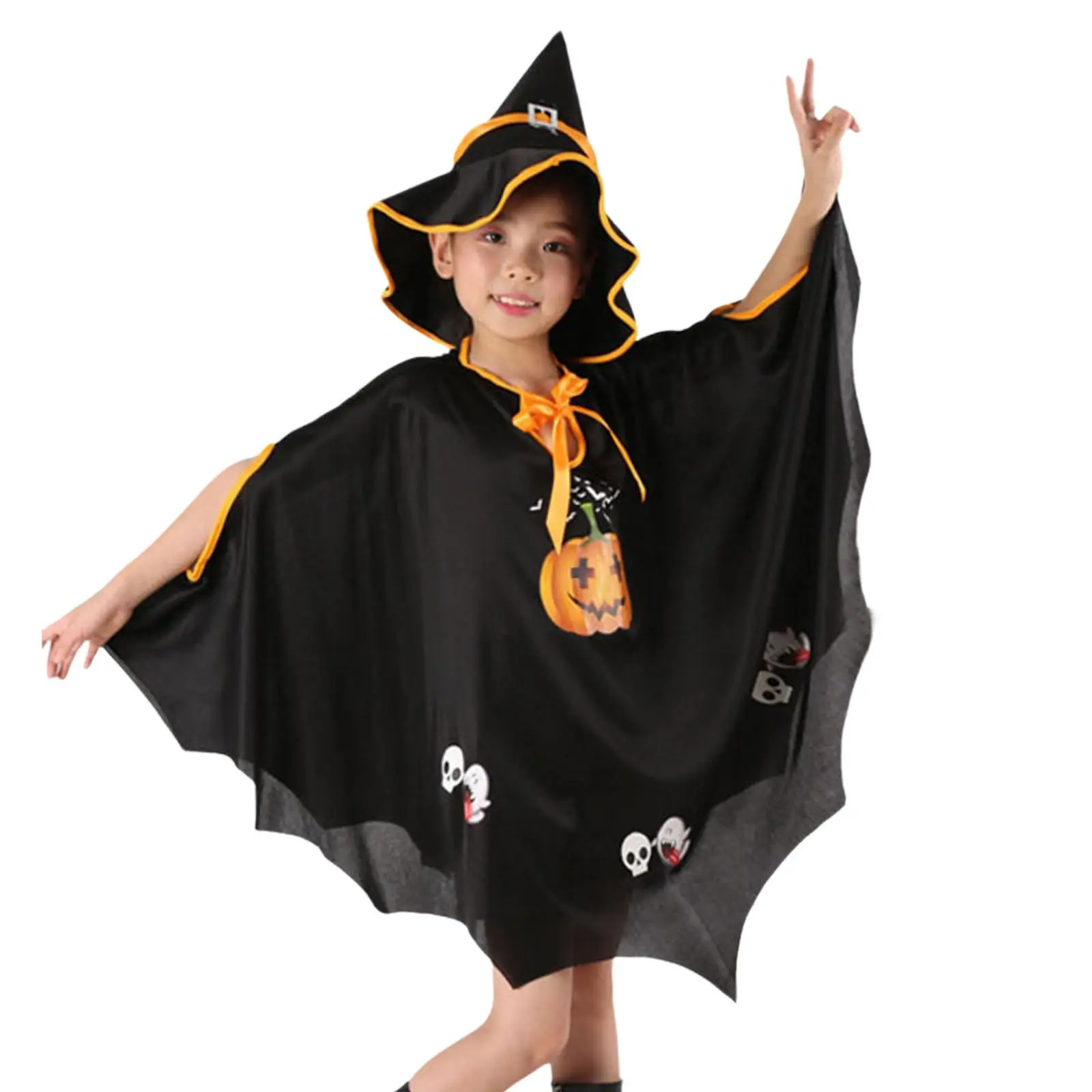 ชุดแฟนซีฮาโลวีนสำหรับเด็ก ชุดคอสเพลย์พร้อมอุปกรณ์ประกอบ ชุดฟักทองสำหรับเด็ก