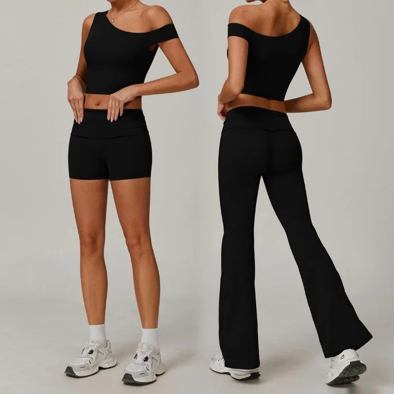 

Women's Slimming Yoga Set Quick Drying Hip Lifting Naked Feeling Beautiful Back Yoga Suit Outdoor Sports and Fitness Set