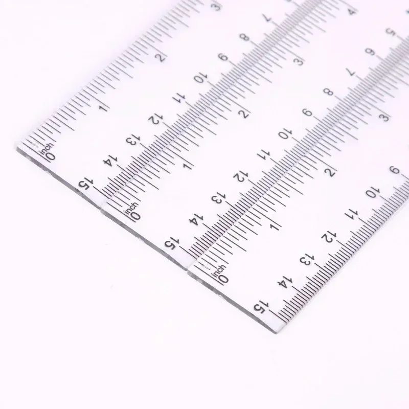 15cm 20cm 30cm Straight Ruler Transparent Plastic Ruler Drawing Tool Desk Accessories Student Stationery School Office Supplies