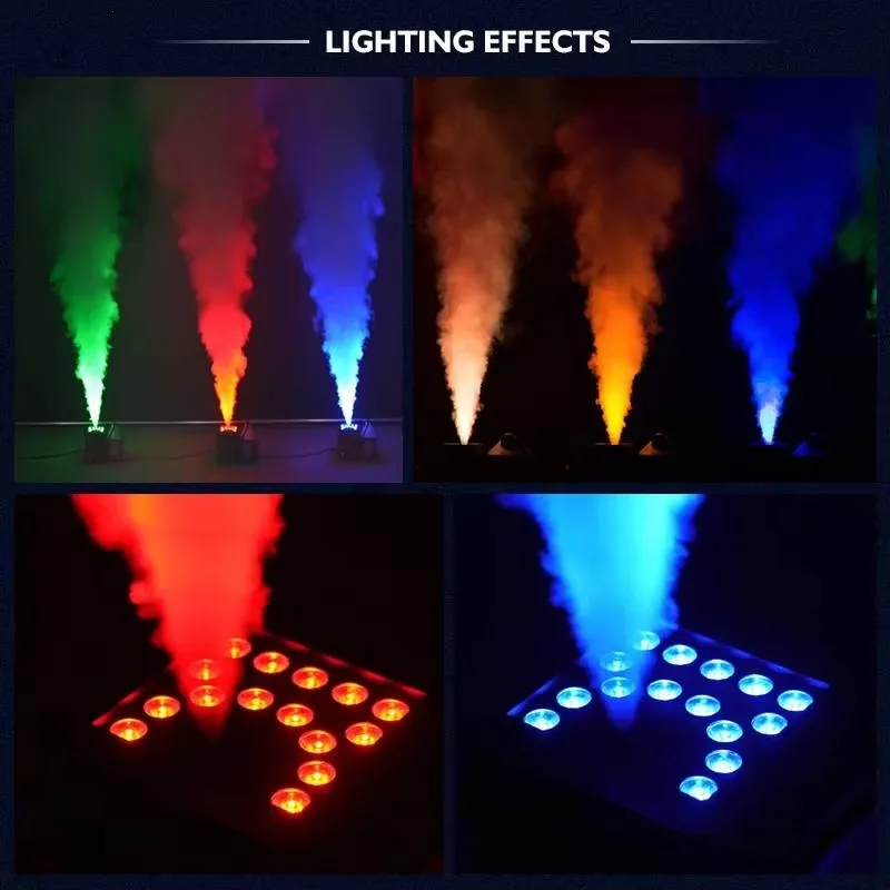 LSYNO 2000W Vertical Fog Machine Remote Control 15LED Smoke Machine Disco Stage Lighting Spray For Wedding Club DJ Show view 5