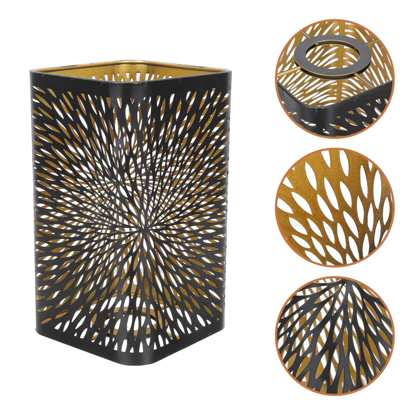 

Железный абажур с ажурным резным дизайном, устойчивый к пыли и насекомым, простой в установке, для декора спальни и гостиной, чехол для лампы