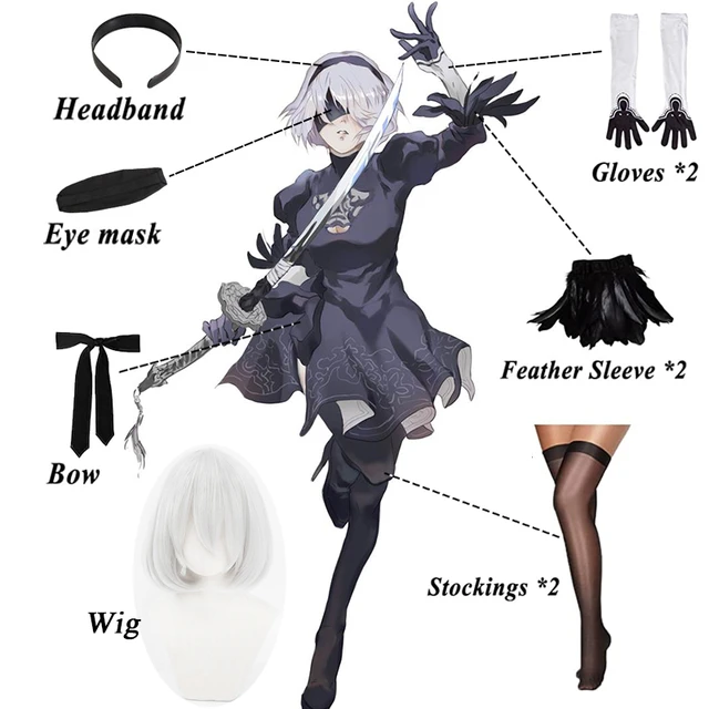 Nier-女性のためのセクシーなコスプレドレス,2種類のレースの衣装,ハロウィーンのユニフォーム - AliExpress