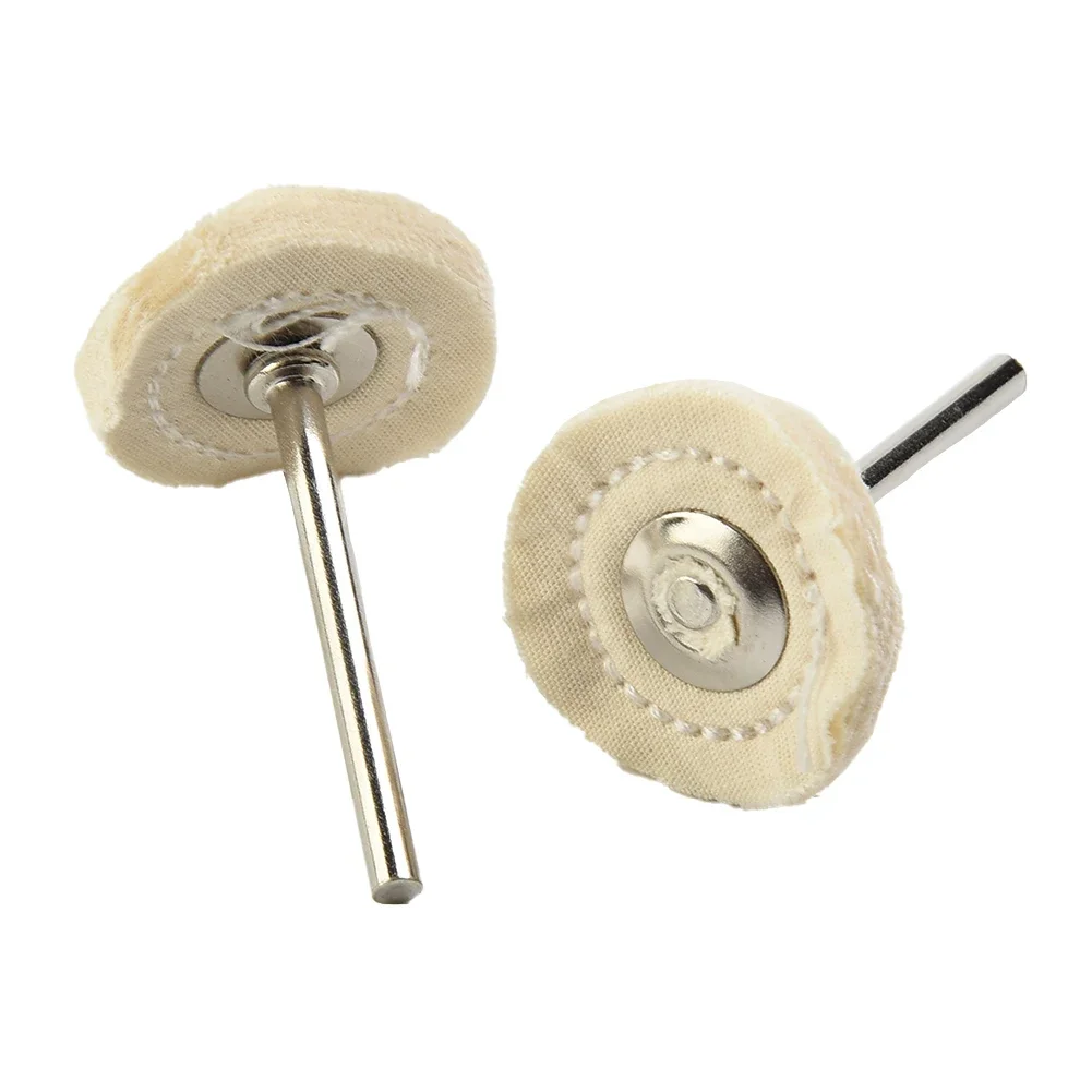 Buffing Pad Polishing Wheel For Jewelry Grinding Head Metal Polisher Tool Stainless Steel T-shaped With Handle 10pcs 25mm