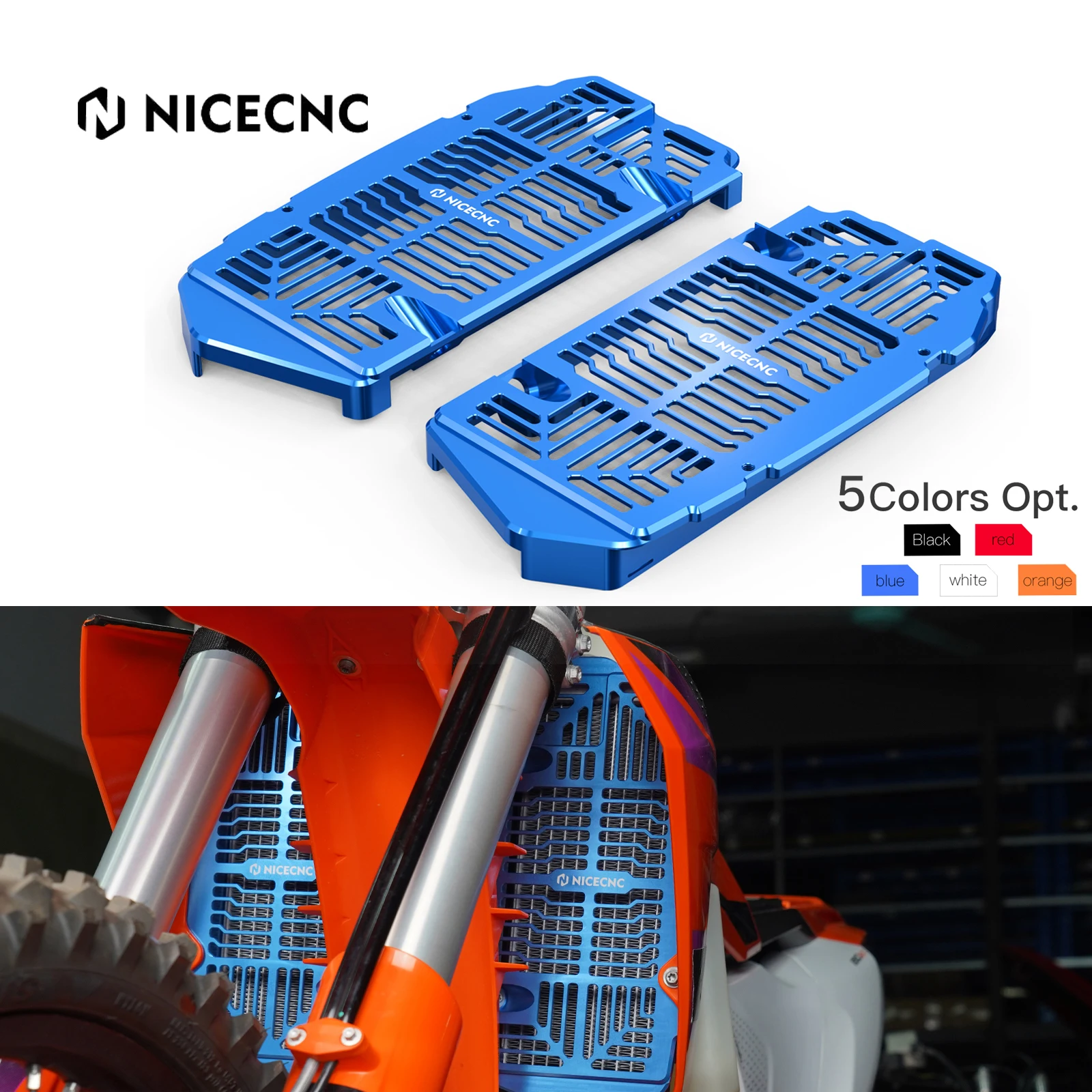 

NICECNC For Husqvarna TE 300 TE 250 FE 250 FE 350 FE 450 501 2024 TX300 2023-2024 Radiator Guards Grille Cover For KTM EXC 300