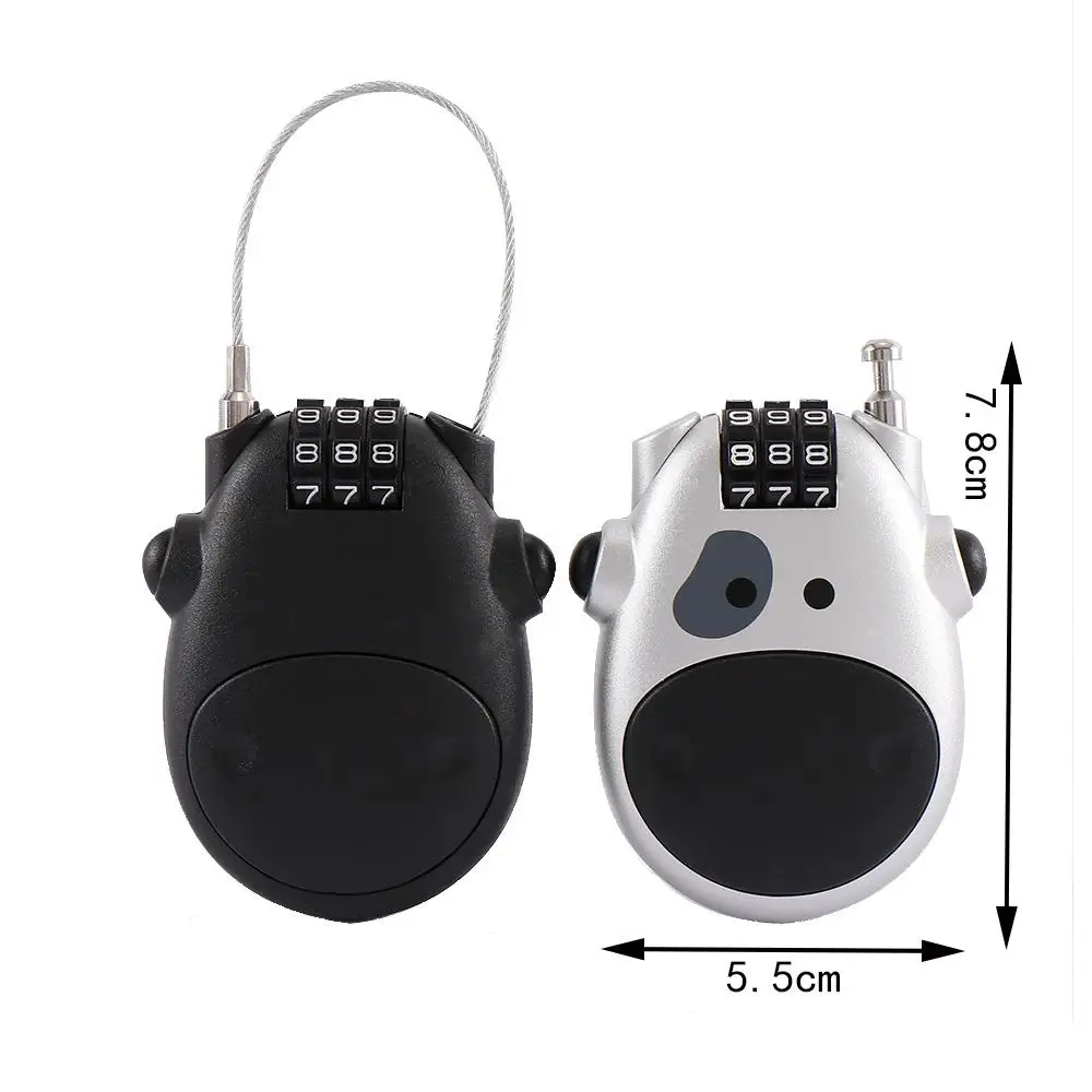 Bag Travel Security Safety Digit Anti-theft Luggage Combination Lock Travel Accessories Password Padlock Motorcycle Helmet Lock