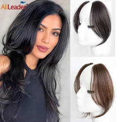 Synthetic Fringe Clip In Hair Bangs Hairpiece 2Pcs Middle Part Two Sides Bang Hair Pieces Clip In Extensions For Women Girls