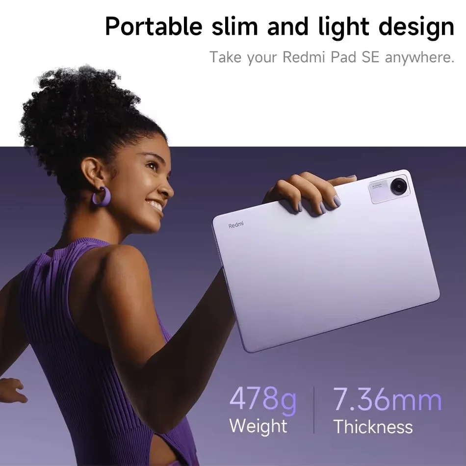 Xiaomi Redmi Pad SE Versione globale Display 11" FHD+ 90Hz 128GB 256GB 8000mAh Batteria Snapdragon 680 Mi Tablet 8MP CAM