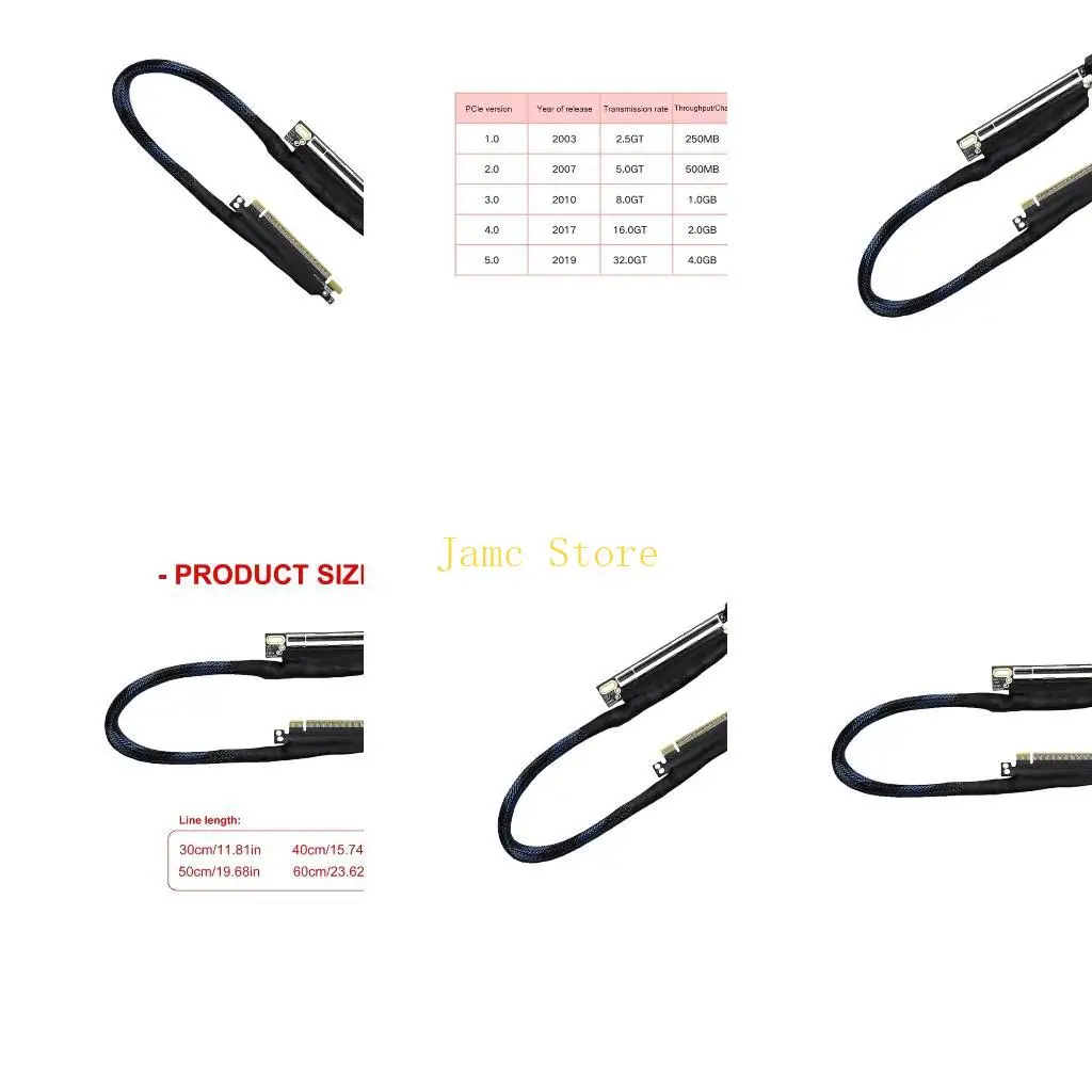 

LX0B PCIe 5.0 X16 Extension Cable 270° Bend High Conductivity Shielded Line