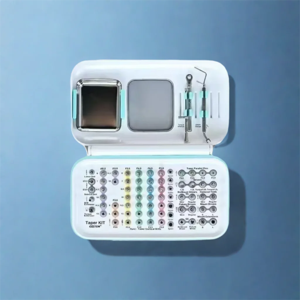 1 conjunto kit de broca cônica para procedimentos de colocação de implante kit de broca cirúrgica kits de broca de implante de osstem cônico kit de broca de base essencial