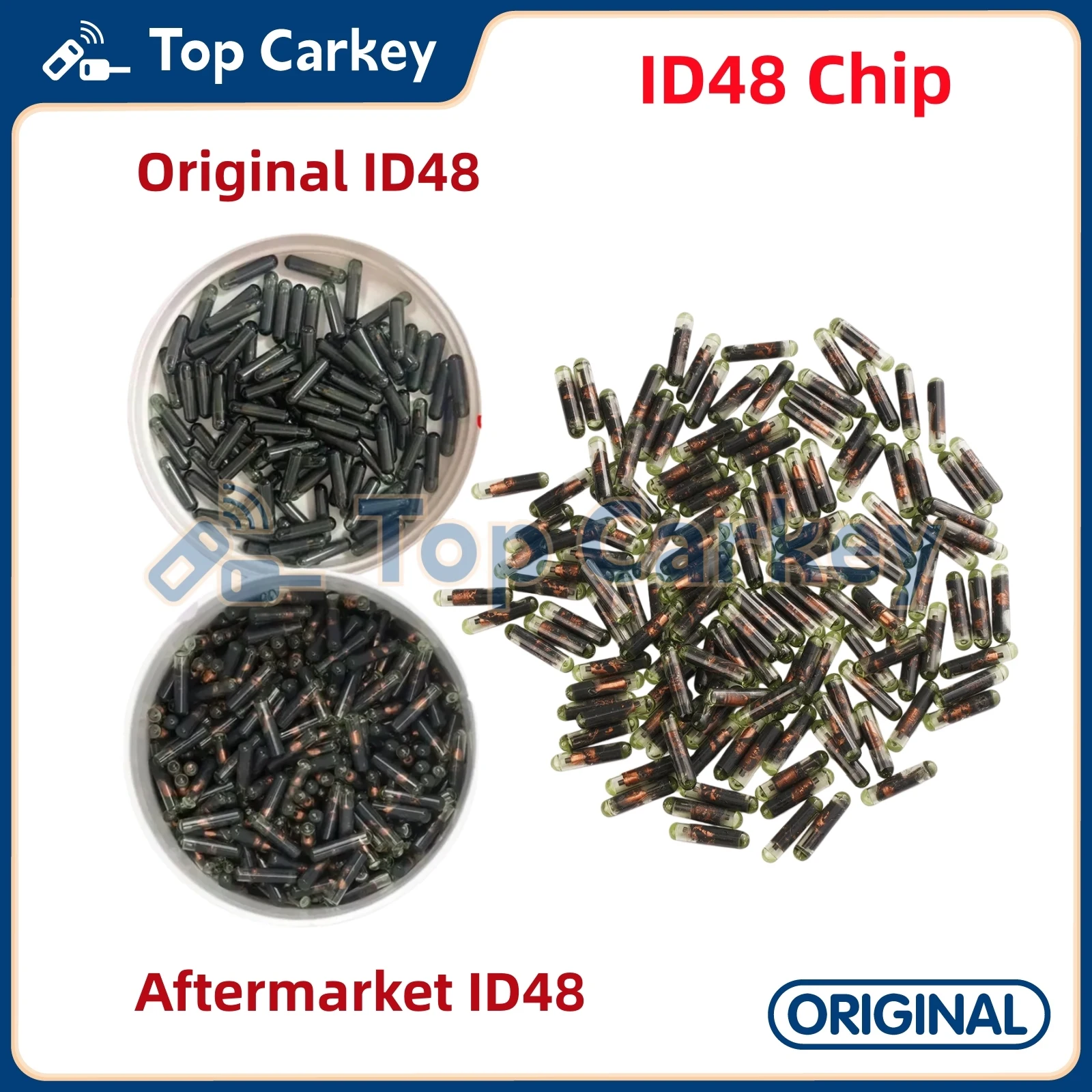 

5/10/20 шт. оригинальный и послепродажный чип транспондера ID48 48 TP08 стеклянный чип для VW Skoda Seat для Audi для Honda чип ключа автомобиля