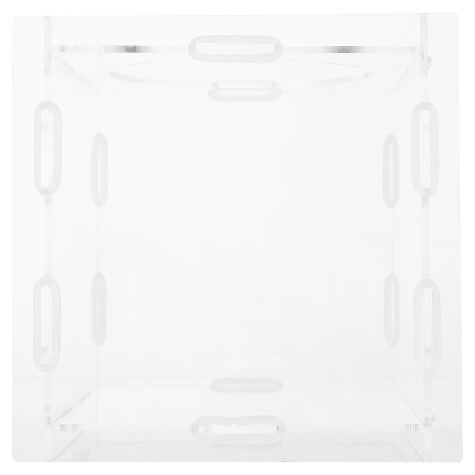 

Lottery Box 15x15x15cm Acrylic Raffle Boxes Transparent Donation Fundraising Ballot Container Tip Jars Party Supply