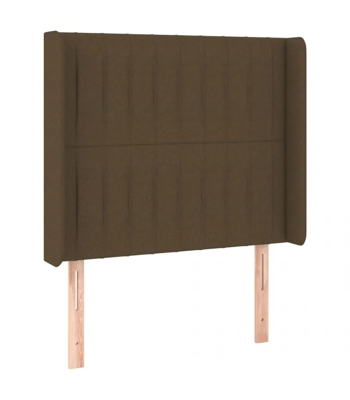 Headboards and bed feet headboard with ears dark brown fabric 83x16x118/128 cm