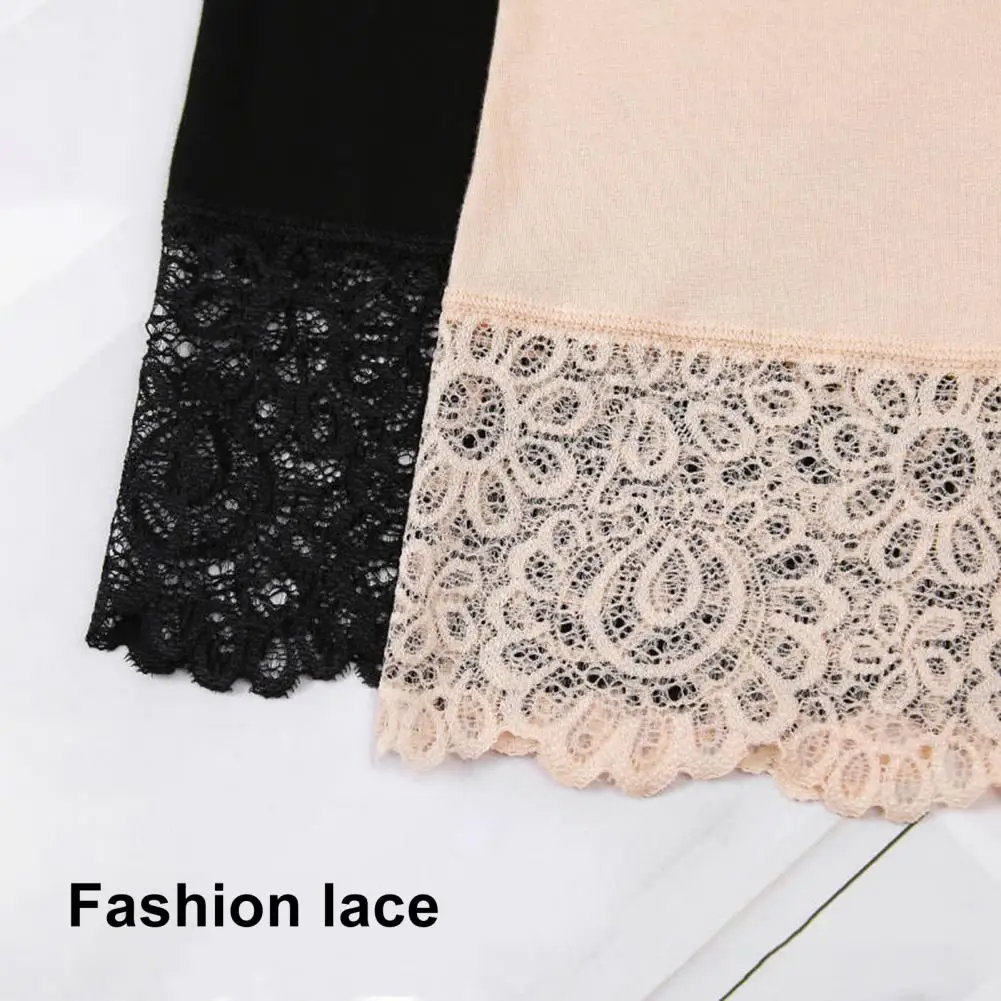 Lace Trim Shorts Women’s Lace Slip Shorts Breathable Boyshorts under Skirts Anti-chafing Safety Underwear for Wear Yoga Home