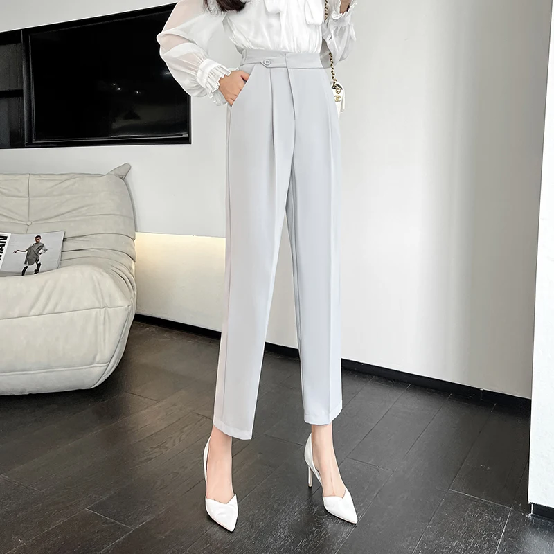 

Cropped Pants for Women 2025 Spring Summer High-waisted Harem Casual Ankle-length Pants Korean Dongdaemun Quality Clothing New