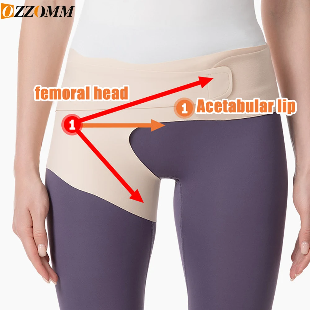 OZZOMM Ultra Thin Hip Brace for Sciatica Pain Relief, Thigh Compression Sleeve Wrap for Hamstring & Groin Support, Men & Women