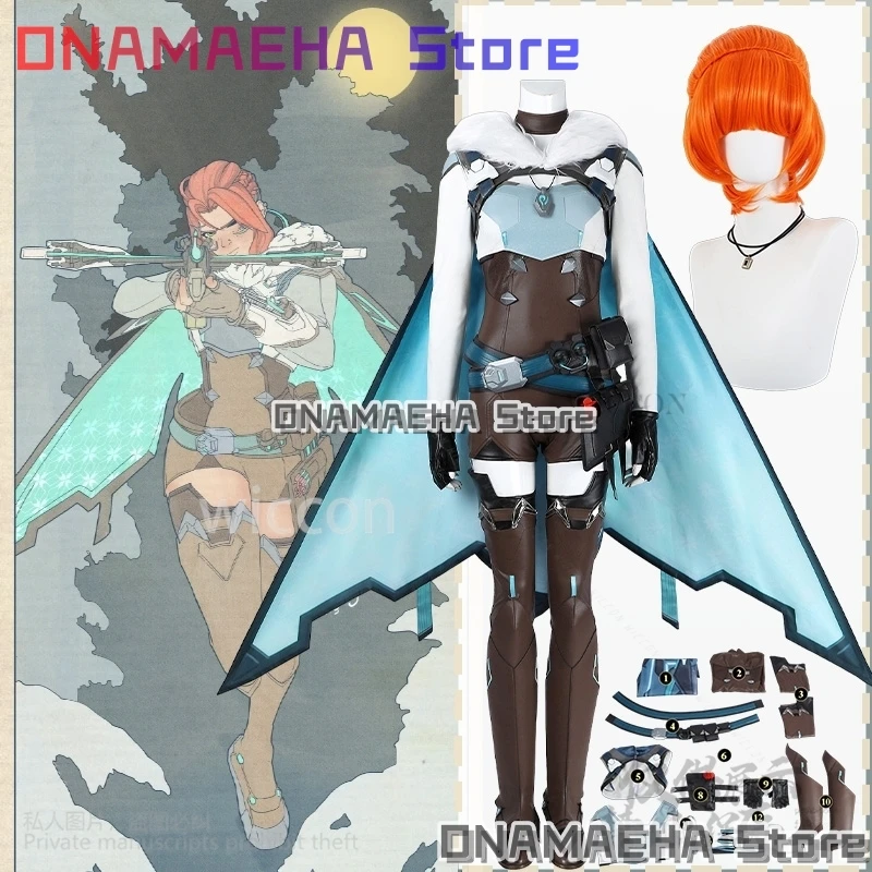 

Freya Косплей Игра OWW Аниме Костюм Панк Плащ Пу Униформа Ожерелье Сумка Парики Хэллоуин Вечеринка Cos Jirai Kei Костюм для девочек Ролевая игра