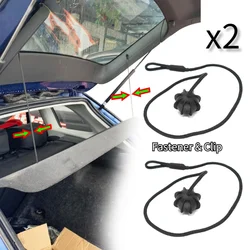 2pcs Hatch Tailgate Trunk Car Parcel Shelf String Cord Tonneau Cover Strap For VW Golf MK5 MK6 Rabbit R R32 R20 GTI All models