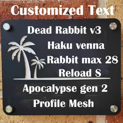 DIY Customized Home letter and number ornaments for 528 G DROP V1.5 DEAD RABIT V3 Apocalypse gen 2 QP NIO Custom Light Letters