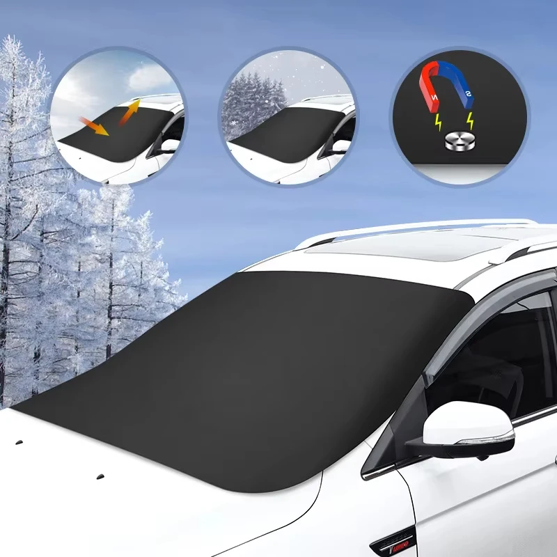 Car Winter Sunshade Half Cover Auto Cover Front Windshield Sun Protection Heat Insulation Snow Shield Anti Snow Frost Car Cover