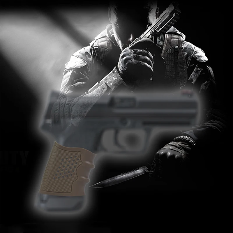 قبضة تكتيكية ل غلوك G17 G18 G22 G43X AR15 AK47 M92 1911 M4 مسدس لينة المطاط غطاء مقبض مسدس عدم الانزلاق كم الملحقات