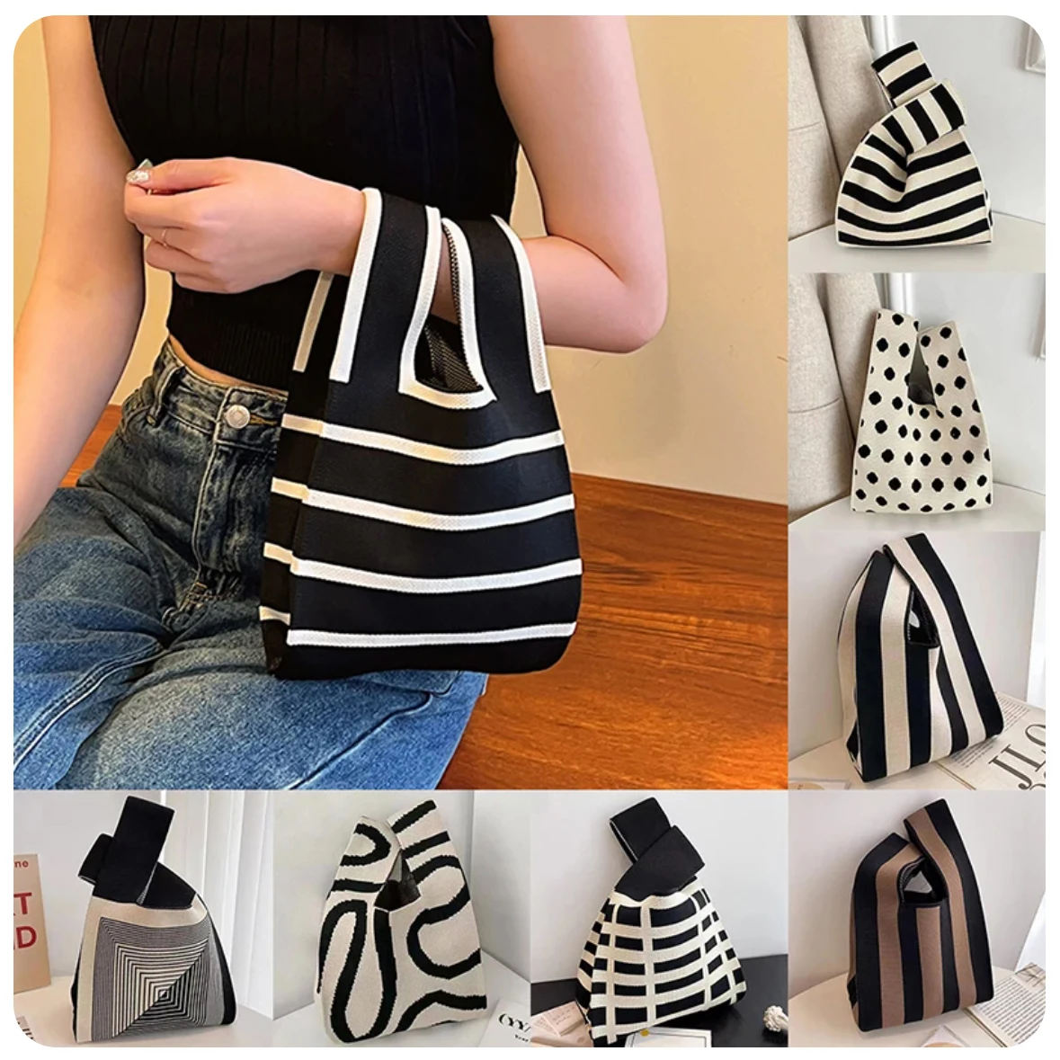 حقيبة يد محبوكة لـ kindle paperwhite ، iphone ، شاومي ، 6 ، 7 ، 8 بوصة ، كوبو ، يبوك ، باور بانك ، كاميرا ، حمل للأطفال #4