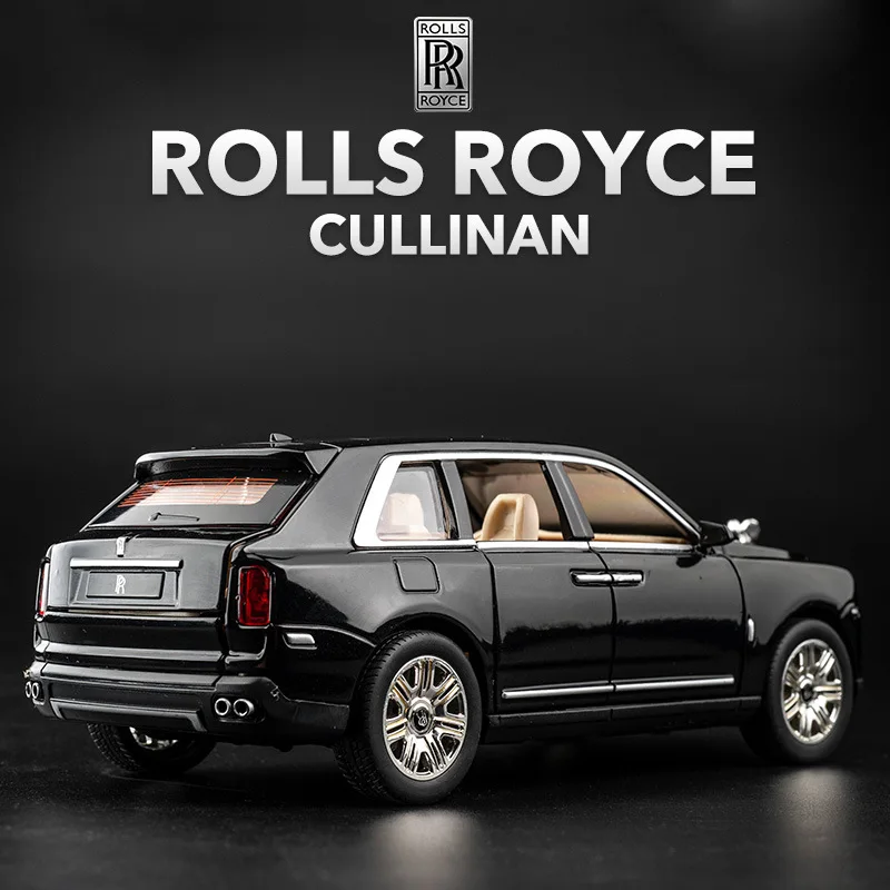 1:24 Rolls Royce Cullinan Alloy Car Model Large Size Simulation SUV Metal Car Model Pull Back Scale  Miniatur