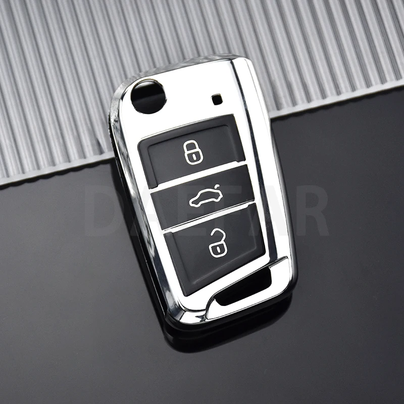 Складной автомобильный ключ для VW Volkswagen Golf 7 MK7 Tiguan MK2 SEAT Ateca Leon FR 2 Ibiza Skoda Octavia A7
