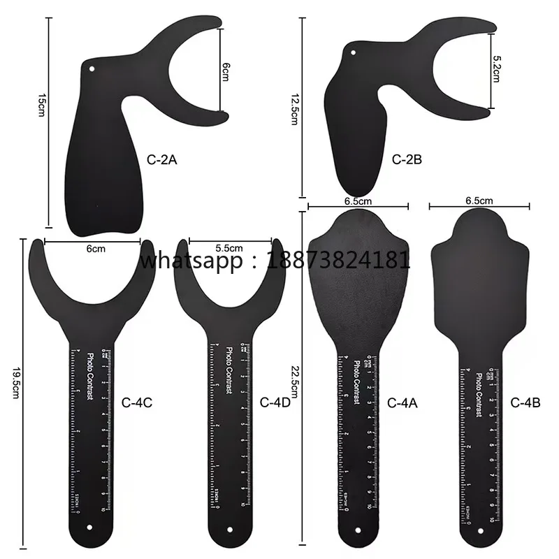 

Dental Photography Mirror Intraoral Orthodontic Black Background Board Plate Set Dental Photo Contrast Kit