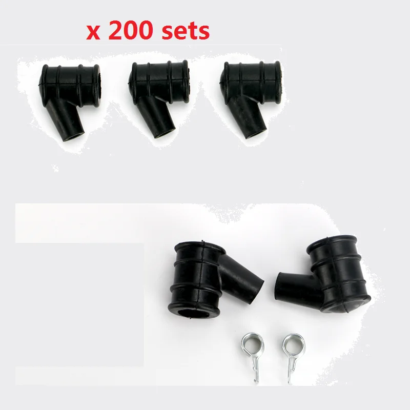 

200sets Chainsaw Ignition Coil Spark Plug Cap Rubber Cover boot for Stihl 4500 5200 5800 45CC 52CC Grass trimmer Mower Blower