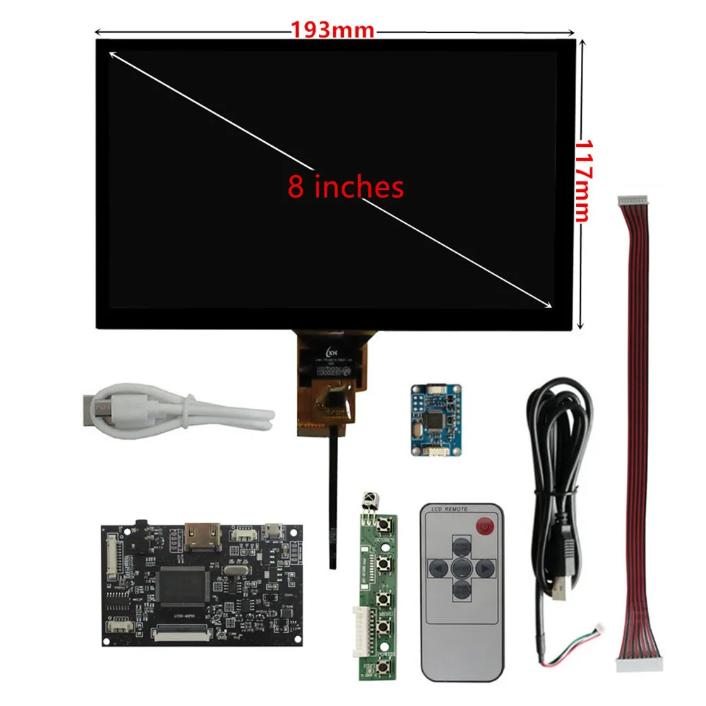 Imagem -02 - Lcd Display Screen Monitor Driver Control Board Digitador Áudio Compatível com Hdmi Touchscreen 1024x600