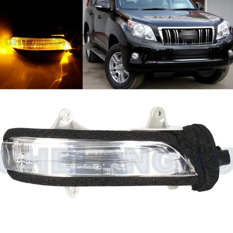 

For Toyota Prado 2010 2011 2012 2013 2014 2015 2016 2017 2018 2019 2020 2021 Right Turn Signal Light Lamp Repeater With Bulbs