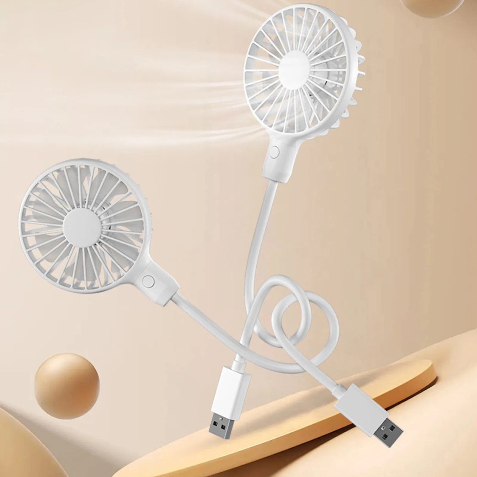 USB Plug in Fan Small Personal Fan,Flexible Neck Hands Free Fan Portable Fan Mini Cooling Fan for Indoor Outdoor Fishing Home