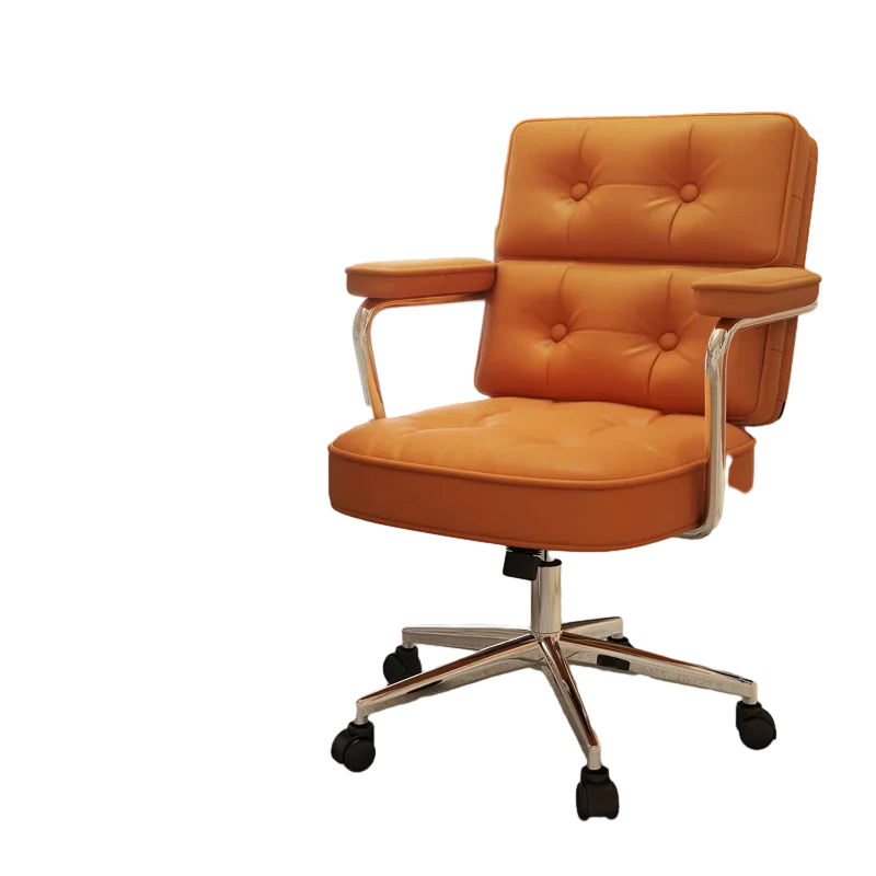 Rugleuning Ontwerp Bureaustoelen Executive Studie Computer Gaming Luxe Oranje Sillas De Oficina Huismeubilair