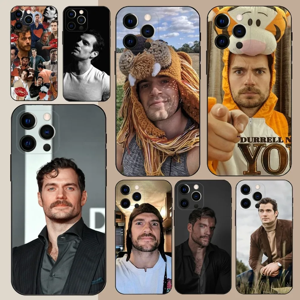 Actor H-Henry-S Cavill    Phone Case For Apple iPhone 15,14,13,12,11,Pro,X,XS,Max,XR,Plus,Mini Soft Black Cover