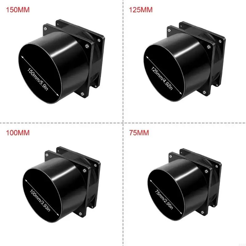 DC12V Exhaust Fan With Speed Control For 3D Printer Engraver Welding Fume Extraction 75mm 100mm 125mm 150mm Option 896C view 5