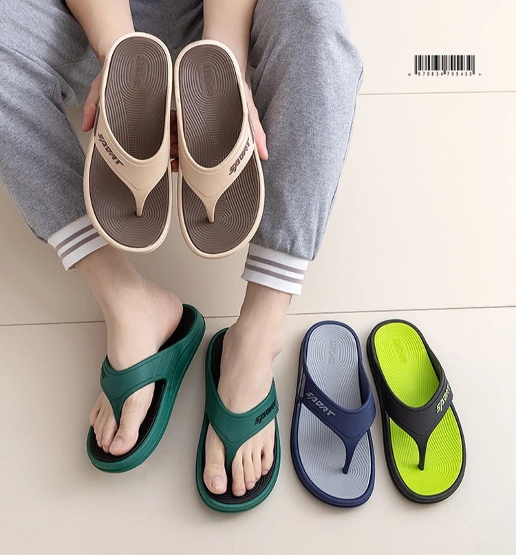 

Breathable Lightweight Men Flip Flops Non Slip Waterproof Summer Beach Pool Sandals