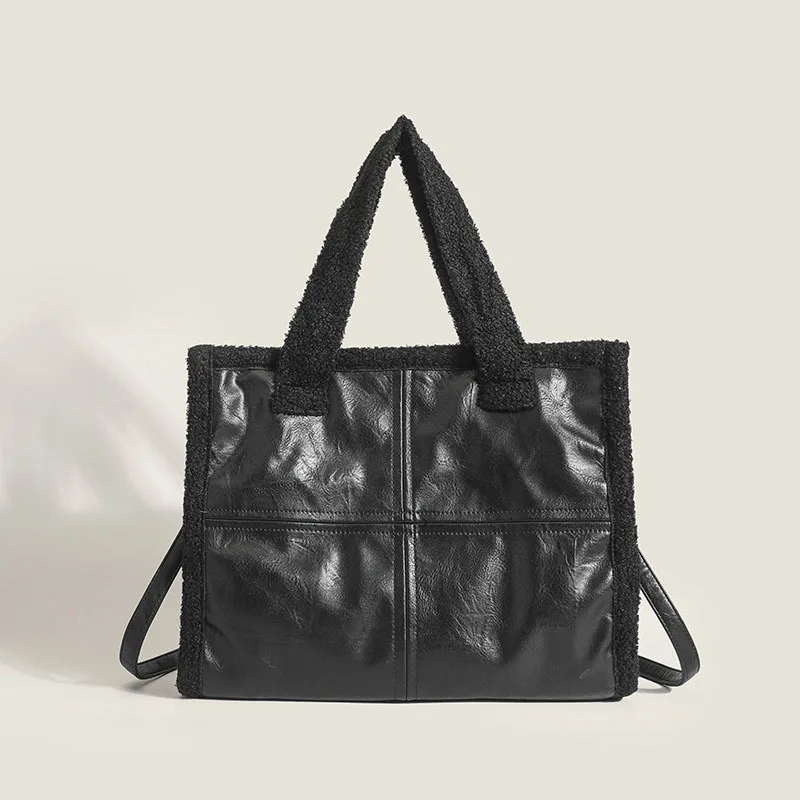 Bolsos de mensajero cruzados de diseñador de lujo de gran capacidad de cuero Artificial, bolsos de hombro con letras, bolso de mano para ordenador portátil para mujer