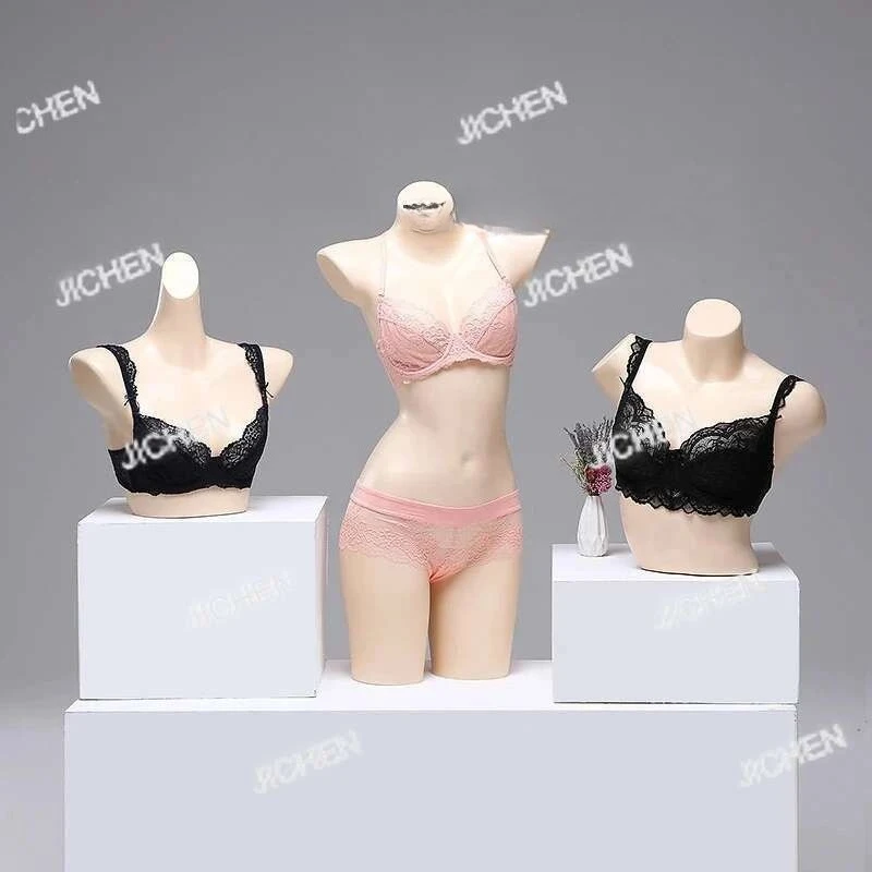 

Modern Underwear Mannequins Props Men's and Women's Half-length Bra Underwear Plastic Fake Human Body Window Display Stand Model