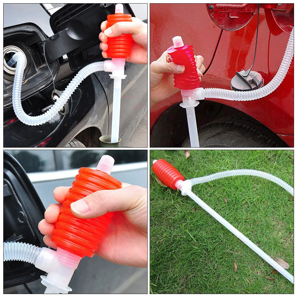 

2Pcs Manual Oil Pump Siphon Hose for Car Fuel Transfer Water Syphon Multifunctional Longlasting Quality