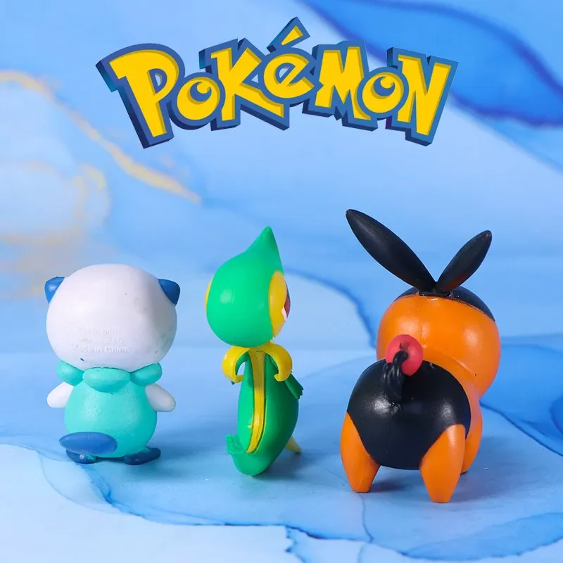 Pokemon WCT Genuine Bulk Generation 5 Starters Tepig Oshawott Snivy Action Figure Collectible Model Toy