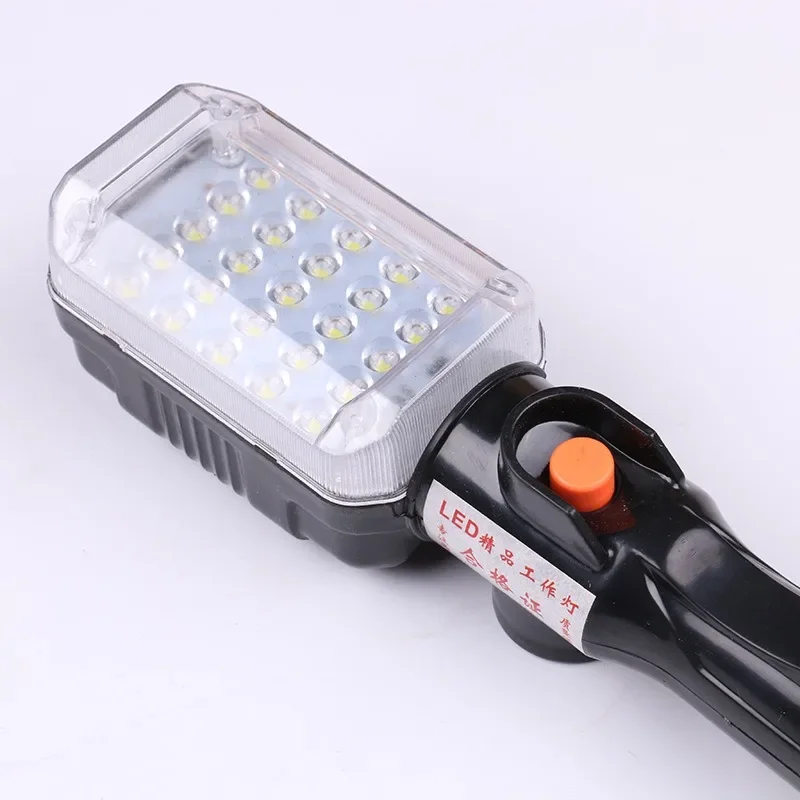 Luz de trabajo con Cable de alimentación, lámpara de inspección de reparación de vehículos, 15W, 25LED, 220V, 10m, 1500LM