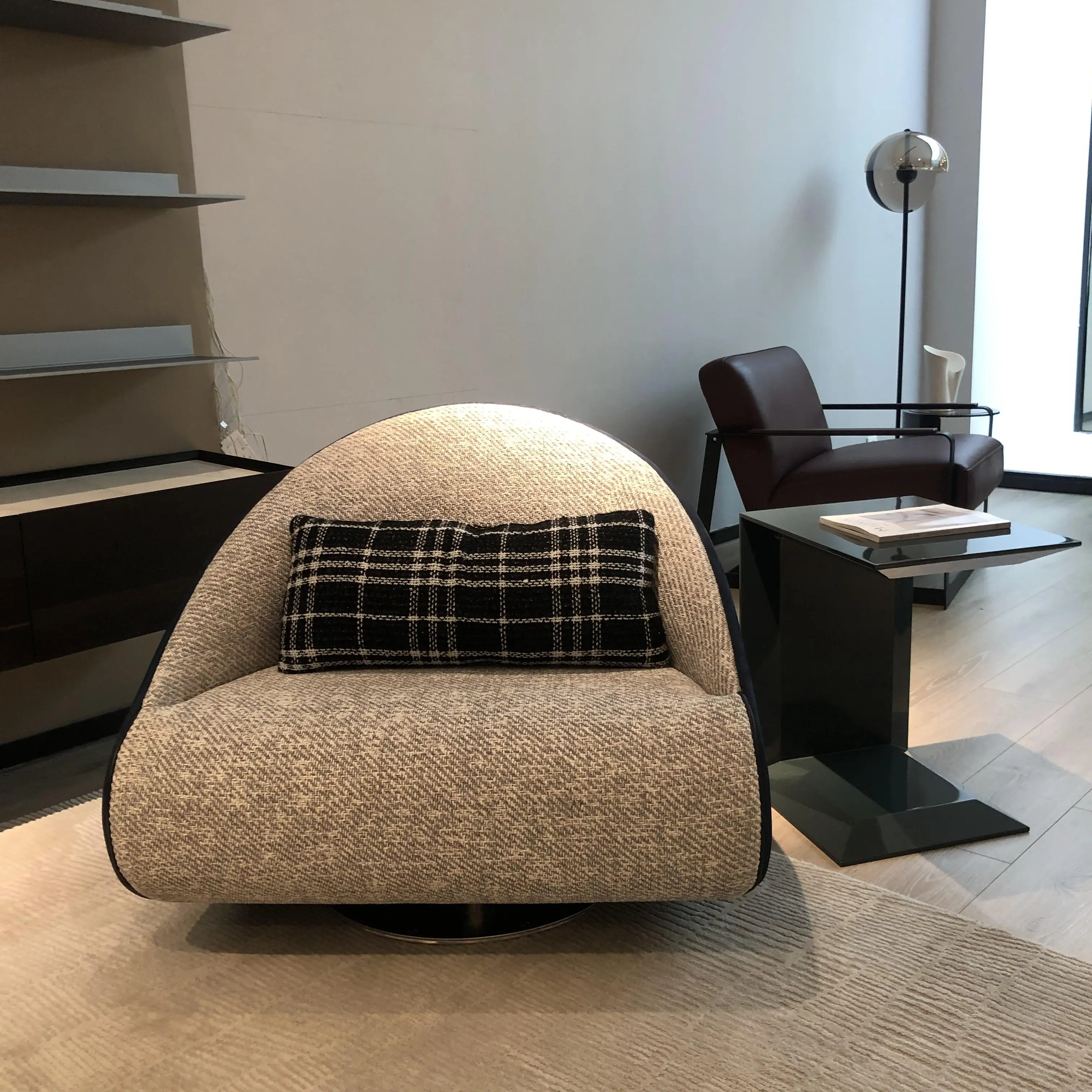 

Living room fabric sofa modern leisure chair living room furniture set