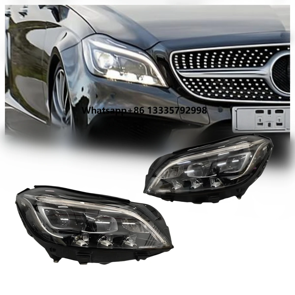 

Для MercedesBenz CLS W218 Высококачественные светодиодные геометрические фары, подходящие для освещения старых и новых моделей