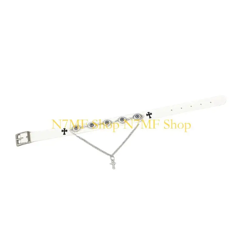 N7MF لافتة للنظر الشياطين العين المختنق قابل للتعديل الشياطين العين المختنق قلادة قوي ومريح سلسلة عنق الزينة #2