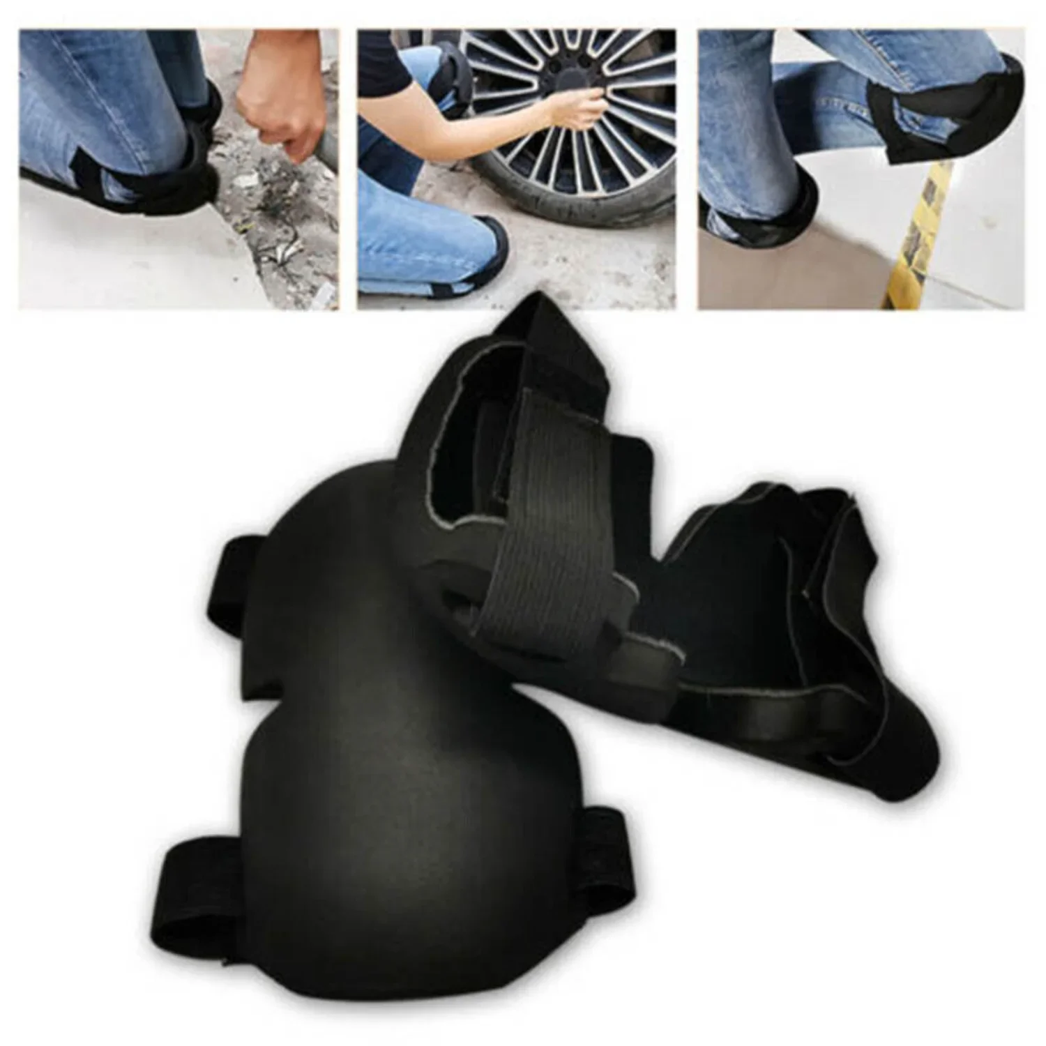 1 ペア黒プロフェッショナル膝パッド建設快適脚プロテクター作業安全膝パッド完璧なガーデニング膝パッド私にとって