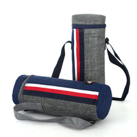 New 2L Portable Oxford Cloth Circular Insulated Bottle Cooler Bags Camping Accessories Insulated Water Bottle Bag