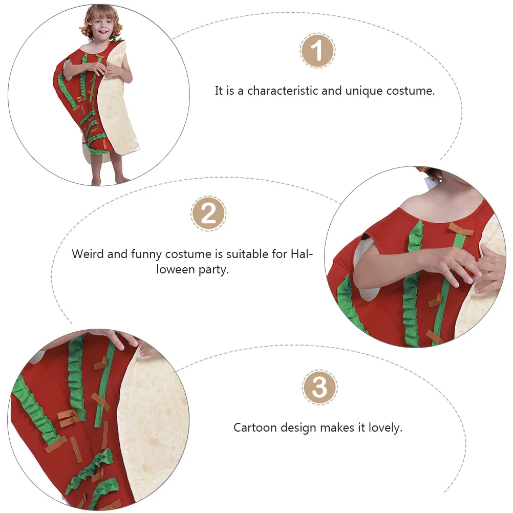 

Children Dress Children's Performance Clothing Halloween Props Costumes Boy Taco